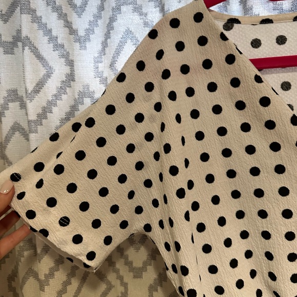 Zara Tie Front Blouse - Picture 4 of 5